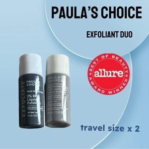 🆕*BNIB* PAULA’S CHOICE | TRAVEL x 2 | Exfoliant Duo - BHA + AHA